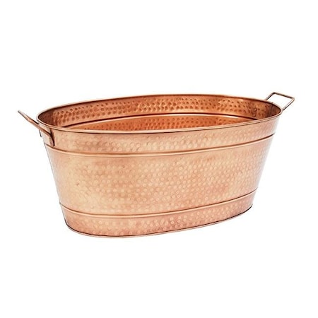 Achla Designs Achla C-55C Large Oval Steel Tub with Copper Plated Finish C-55C